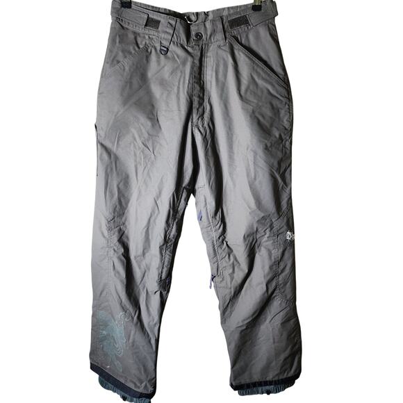 O'NEILL Gray FREEDOM SERIES Nylon Zip Pockets Snowboard Pants SZ S (32x30) - Picture 1 of 14